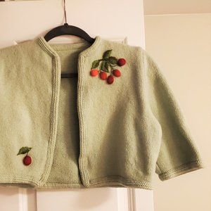 🍒 Vintage Cherry Cropped Cardigan 🍒